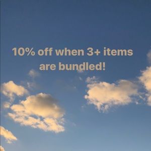 10% off when 3 or more items are bundled:)